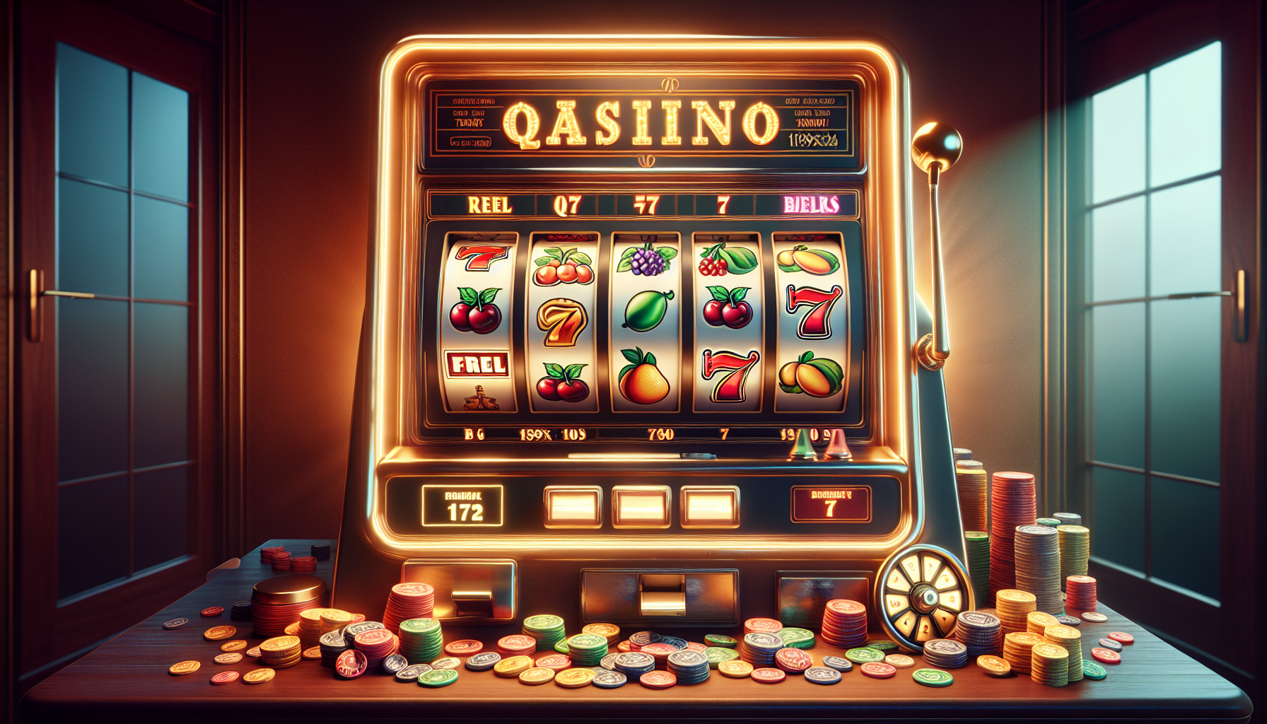 Tragamonedas clásicas en casino online Doradobet con símbolos de frutas y 7.
